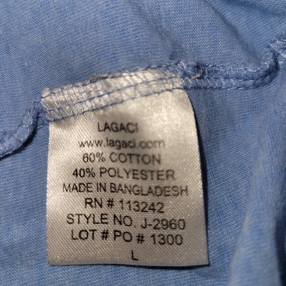 Lagaci light blue tank top, size large. - Picture 6 of 6